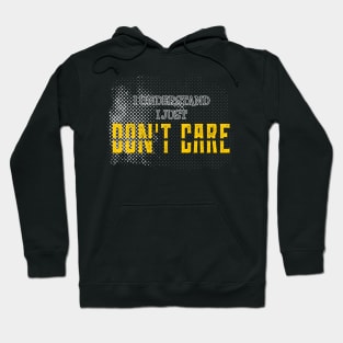 I understand i just dont care, funny sayings, gift idea Hoodie